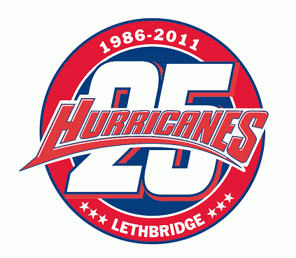 lethbridge hurricanes 2010 anniversary logo iron on heat transfer